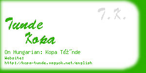 tunde kopa business card